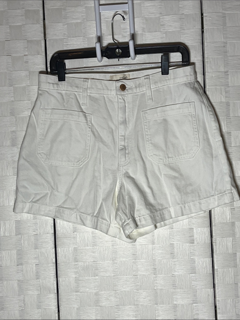 Universal Thread White High-Rise Front-Pocket Jean Shorts